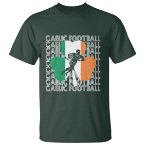 Gaelic Football T Shirt Irish Flag Shamrock TS09 Dark Forest Green Print Your Wear
