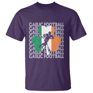 Gaelic Football T Shirt Irish Flag Shamrock TS09 Purple Print Your Wear