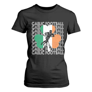 Gaelic Football T Shirt For Women Irish Flag Shamrock TS09 Black Print Your Wear