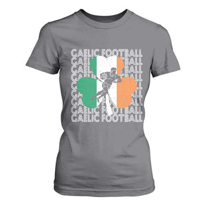 Gaelic Football T Shirt For Women Irish Flag Shamrock TS09 Charcoal Print Your Wear