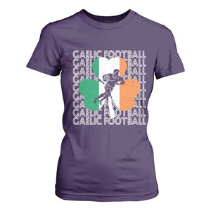 Gaelic Football T Shirt For Women Irish Flag Shamrock TS09 Purple Print Your Wear