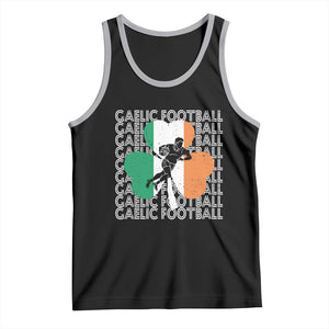 Gaelic Football Tank Top Irish Flag Shamrock TS09 Black Athletic Heather Print Your Wear