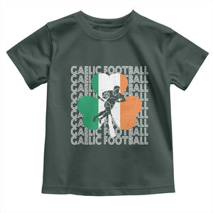 Gaelic Football Toddler T Shirt Irish Flag Shamrock TS09 Dark Forest Green Print Your Wear