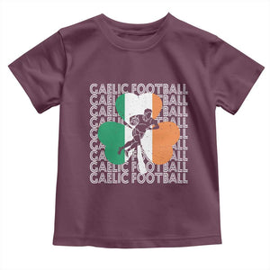 Gaelic Football Toddler T Shirt Irish Flag Shamrock TS09 Maroon Print Your Wear