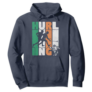Irish Hurling Hurler Hoodie TS09 Navy Print Your Wear