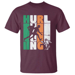 Irish Hurling Hurler T Shirt TS09 Maroon Print Your Wear