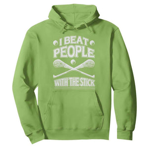 Funny Irish Hurling Hoodie I Beat People With a Stick TS09 Lime Print Your Wear
