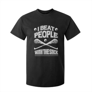 Funny Irish Hurling T Shirt For Kid I Beat People With a Stick TS09 Black Print Your Wear