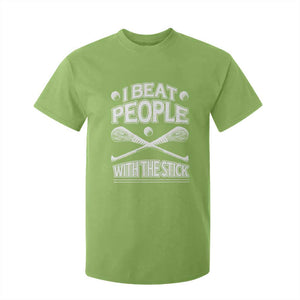 Funny Irish Hurling T Shirt For Kid I Beat People With a Stick TS09 Lime Print Your Wear