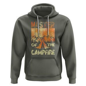 Funny Camping Hoodie Master Of The Campfire TS09 Military Green Printyourwear