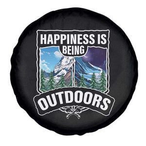 Funny Camping Spare Tire Cover Happiness Is Being Outdoor TS09 Print Your Wear