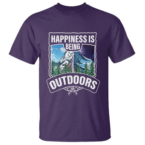 Funny Camping T Shirt Happiness Is Being Outdoor TS09 Purple Printyourwear