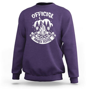 Funny Camping Sweatshirt Official Smores Tester TS09 Purple Printyourwear