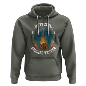 Funny Camping Hoodie Official Smores Tester TS09 Military Green Printyourwear