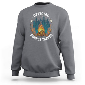 Funny Camping Sweatshirt Official Smores Tester TS09 Charcoal Printyourwear