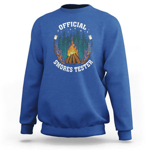 Funny Camping Sweatshirt Official Smores Tester TS09 Royal Blue Printyourwear