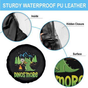 Funny Camping Spare Tire Cover Dinos'more Funny Campfire Camper Dinosaur TS09 Print Your Wear