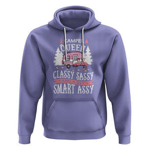 Funny Camping Hoodie Camper Queen Classy Sassy And A Bit Smart Assy Flamingo TS09 Violet Printyourwear