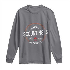 Scouting Is Tent Long Sleeve Shirt TS09 Charcoal Print Your Wear
