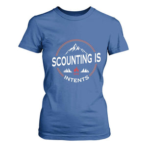 Scouting Is Tent T Shirt For Women TS09 Royal Blue Print Your Wear