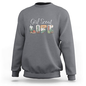 Scouting Sweatshirt Girl Scout Life Girls Cookie Camping TS09 Charcoal Printyourwear