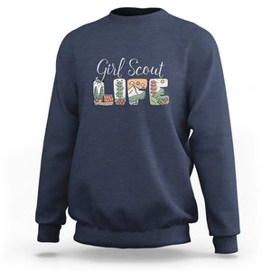 Scouting Sweatshirt Girl Scout Life Girls Cookie Camping TS09 Navy Printyourwear