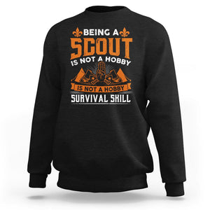 Scouting Sweatshirt Being A Scout Is Not A Hobby It's A Post Apocalyptic Survival Skill TS09 Black Printyourwear