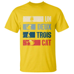 French Cat Lover T Shirt Un Deux Trois Funny Cats TS09 Daisy Print Your Wear