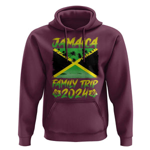 Jamaica Family Trip 2024 Hoodie Beach Vacation Matching Jamaican Caribbean TS09 Maroon Print Your Wear