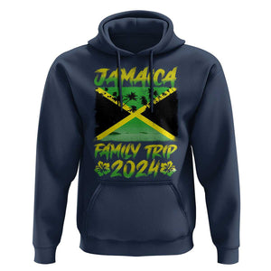 Jamaica Family Trip 2024 Hoodie Beach Vacation Matching Jamaican Caribbean TS09 Navy Print Your Wear