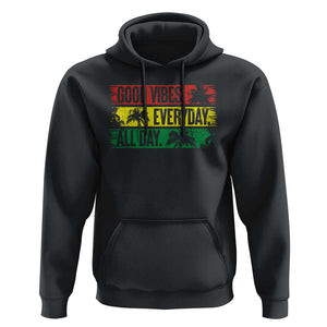 Jamaica Reggae Lover Hoodie Good Vibes Everyday All Day TS09 Black Print Your Wear