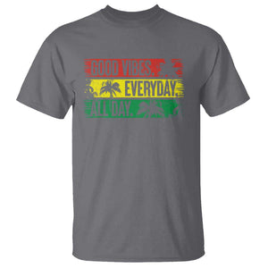 Jamaica Reggae Lover T Shirt Good Vibes Everyday All Day TS09 Charcoal Print Your Wear