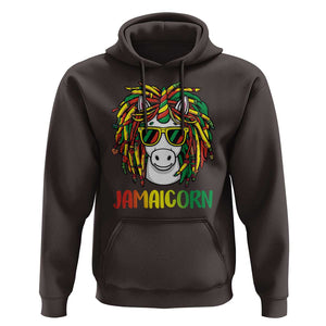 Funny Jamaicorn Jamaican Reggae Unicorn Hoodie TS09 Dark Chocolate Print Your Wear