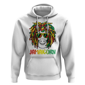 Funny Jamaicorn Jamaican Reggae Unicorn Hoodie TS09 White Print Your Wear