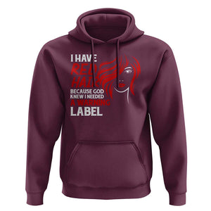 Redhead Hoodie I Have Red Hair Warning Label TS09 Maroon Print Your Wear