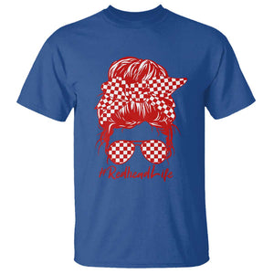 Redhead Life T Shirt Natural Red Hair Messy Bun Girl TS09 Royal Blue Print Your Wear