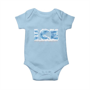 Couple Matching Fire And Ice Baby Onesie Typographic Ice TS09 Light Blue Print Your Wear