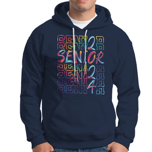 Graduation Hoodie Senior 2024 Tie Dye Congrats Graduate Class Of 24 TS09 Navy Printyourwear