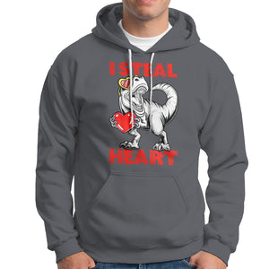 Valentine's Day Hoodie Dinosaur I Steal Hearts Kid Boy Men Lover TS09 Charcoal Printyourwear