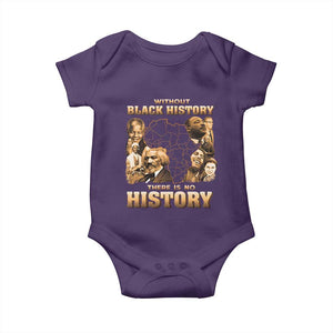African Pride Baby Onesie Without Black History There Is No History TS09 Purple Print Your Wear
