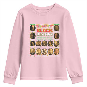 Black History Youth Sweatshirt Remembering The Past Shaping The Future TS09 Light Pink Print Your Wear