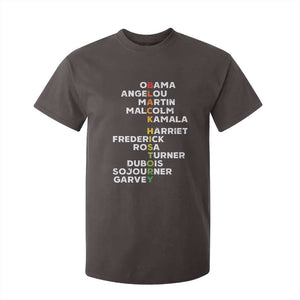 Black History Leaders T Shirt For Kid Obama Martin Malcolm Harriet TS09 Dark Chocolate Print Your Wear
