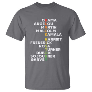 Black History Leaders T Shirt Obama Martin Malcolm Harriet TS09 Charcoal Print Your Wear
