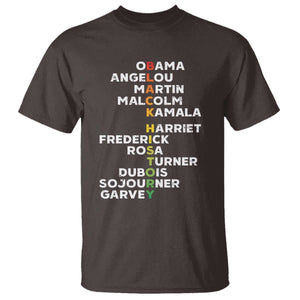 Black History Leaders T Shirt Obama Martin Malcolm Harriet TS09 Dark Chocolate Print Your Wear