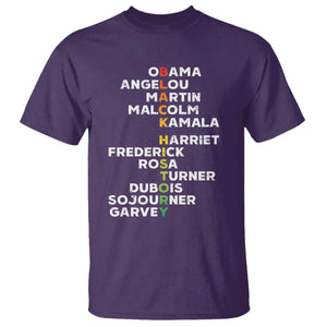 Black History Leaders T Shirt Obama Martin Malcolm Harriet TS09 Purple Print Your Wear