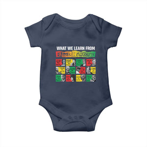 What We Learn From Black History Baby Onesie TS09 Navy Print Your Wear