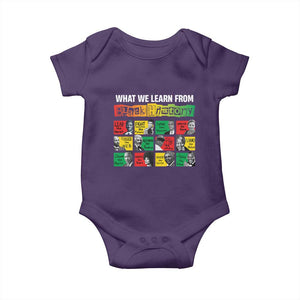 What We Learn From Black History Baby Onesie TS09 Purple Print Your Wear