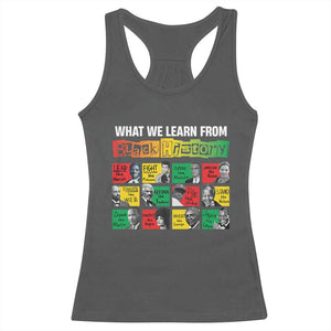 What We Learn From Black History Racerback Tank Top TS09 Dark Heather Print Your Wear
