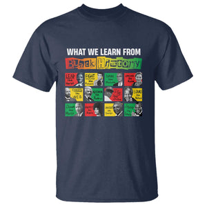 What We Learn From Black History T Shirt TS09 Navy Print Your Wear