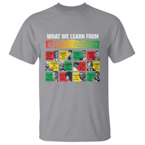 What We Learn From Black History T Shirt TS09 Sport Gray Print Your Wear